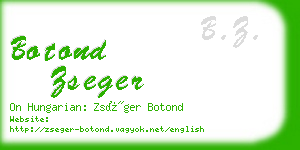 botond zseger business card